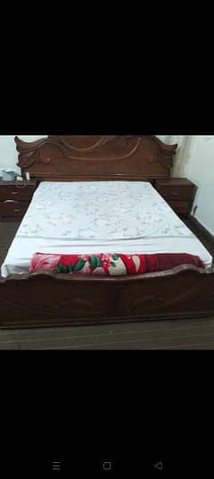 queen bed with mattress+ dressing table+tv table