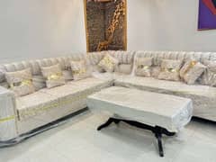 L shape sofa set with table