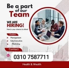 Golden opportunity for males and females.