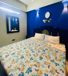 daily basis weekly basis one bad fully furnished luxury apertment available for rent gulberg greens islamabad