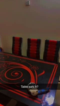 6 chairs dining table for sale