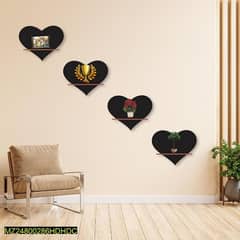 Heart Wall hanging Shelves,pack of 4