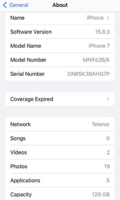 I phone7, 128 GB , PTA approve