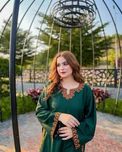 Stylish Women's Embroidered Linen Shirt And Trouser Set