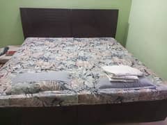 Double bed with Pillow Cover|Mattress and Bed sheet plus side table