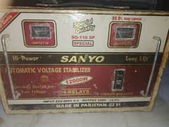 SANYO ORIGINAL (99.9% Copper) Electric stabilizer 12000 watt