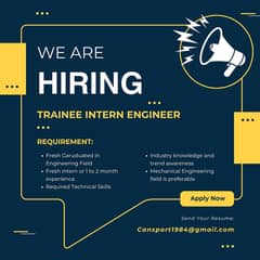 graduate Intern Engineer required
