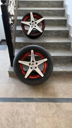 17 inch staggered rims.