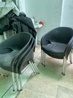 Almost New Chairs With 4x Plastic Tables