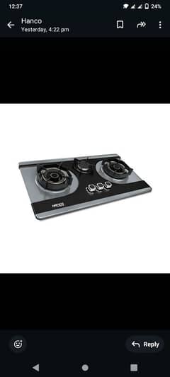 stove hanco hob for sale model no 205