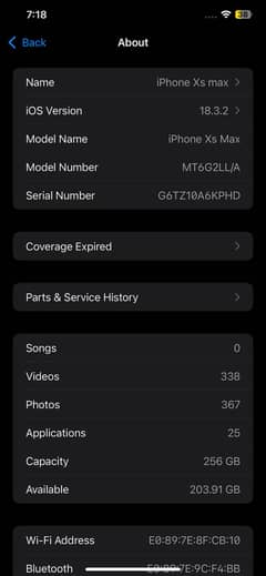 Iphone xsmax 256gb