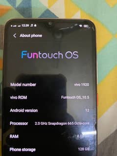 vivo 1920 8/128 gaming phone