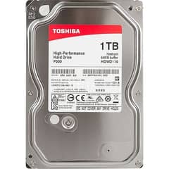 1TB Toshiba Hard Drive With Health 100%.