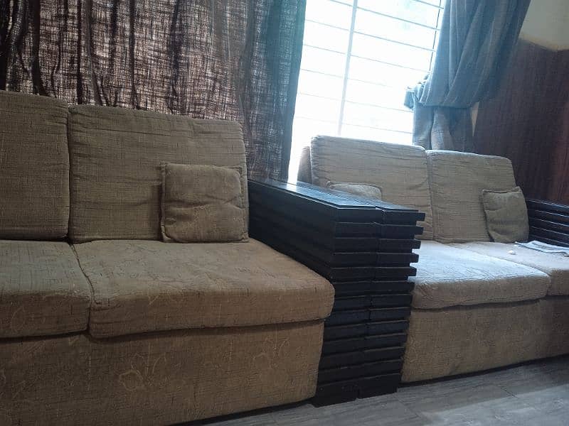 3 sofa sets along with tables 1
