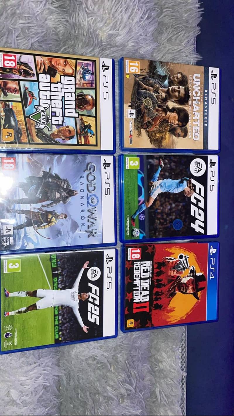 Ps5 with games and controller 1