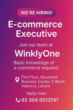 Hiring E-Commerce Executive