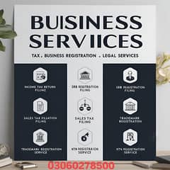 "Income Tax, NTN, Sales Tax, SRB, Trademark & Company
