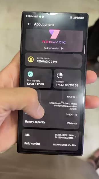redmagic 9 pro 12/256 10/10 sim work 1