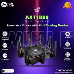 ASUS ROG Rapture GT-AX11000 WiFi 6 Tri-Band Gaming Router (Renewed)