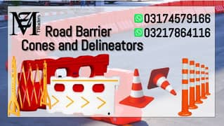Road barrier, plastic road barrier, TRAFFIC DELINEATOR DEVIDER BARRIE