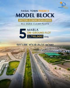 Faisal Town Phase 2 Main Double Road R Blok Plot 50*90 For Sale