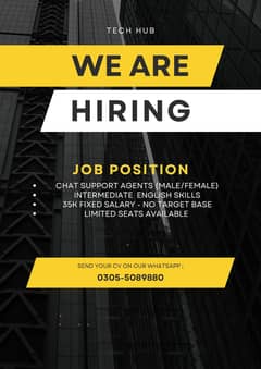 Chat Support Agents Need / Good Job For Students