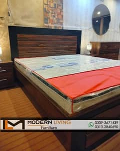 King bed with 2  side tables best quality in your choice colours