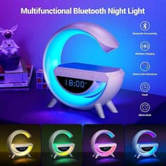 wireless charger Bluetooth speaker Led light to Alarm clock