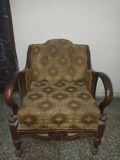 Wooden Sofa Set (3+1+1) | Solid Wood | Classic Design | Good Condition