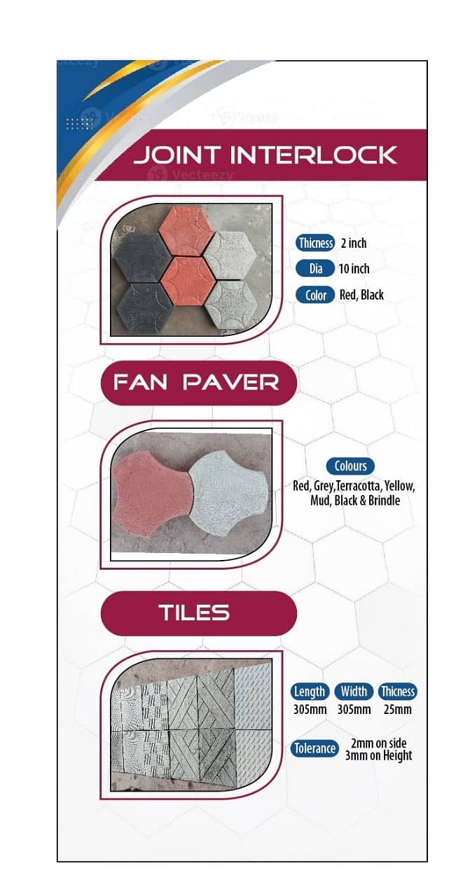 Tuff Tile / Paver / Kerb Block / Tile / Solid Block / Concrete Tiles 17