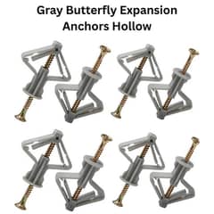 Gray Butterfly Expansion Anchors Hollow-Wall Anchors