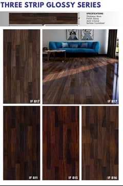 HDF - 3 Strip Glossy Laminated Floors