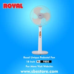 Royal Unique Pedestal Fan 18 Inch
