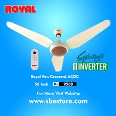Royal Ceiling Fan Crescent ACDC