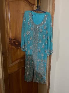 Heavy embelished shirt and dupatta