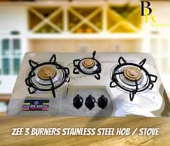 Zee 3 Burners Manual Stainless Steel Hob STOVE
