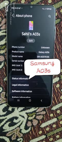 Samsung galaxy A03s