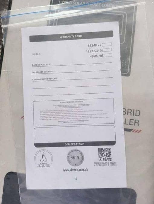 Simtek 100A Solar Charge Controller 4