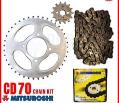Mitsuboshi Complete Chain Sprocket Kit for CD 70 - Made in Thailand