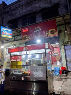 Shawarma Counter + Fryer + Mayonnaise Grinder + 2 Table 10 Chairs
