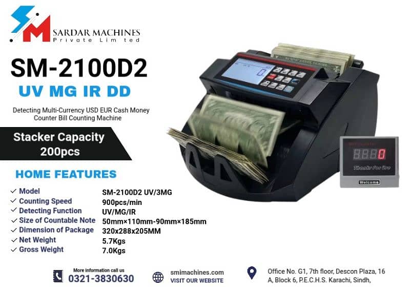 latest Cash bank fake note counting machine,Mix value Pakistan Brand. 1 15