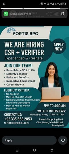 we are looking for individuals who wants to work and earn good money.