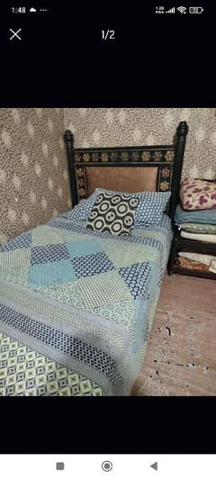 single rod iron bed