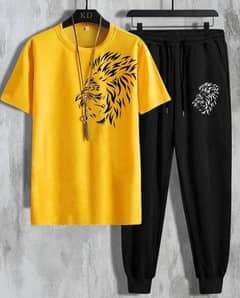 2 Pcs cotton jersey printed co-ord set