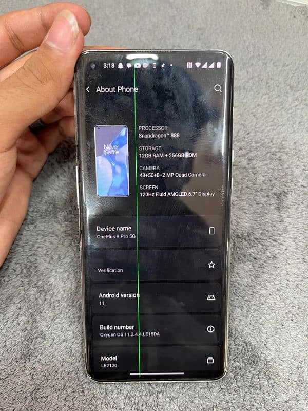 OnePlus 9pro one line in display and back crak 1