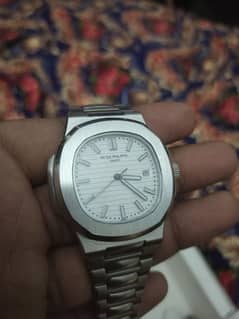 Patek Phillip Nautilus White Piano Dial