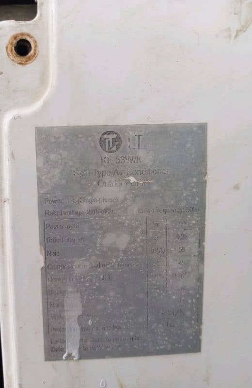 Haier inner and LT outer. 1.5 Ton Split A C in good working condition. 6