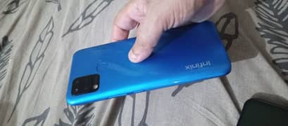 Infinix hot 10s 6/128 with box & charger just glass crack Baki full ok