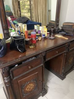 King size bed with dressing table