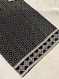 2pcs woman stitched lawn printed suit